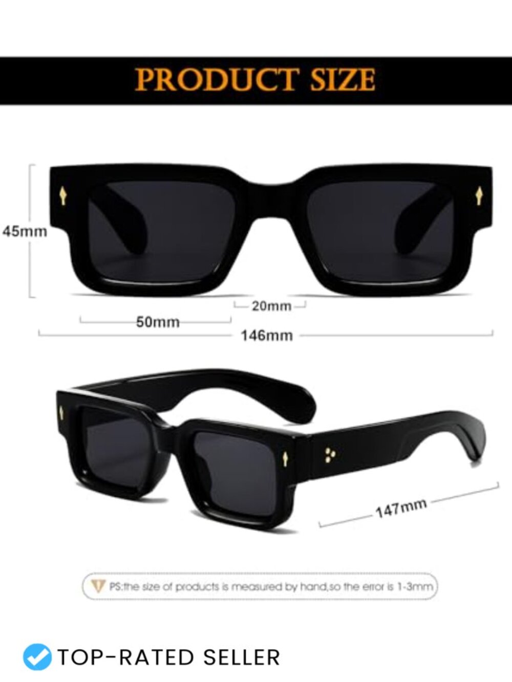 Chunky Rectangular Acetate Composite Frame - Picture 5 of 5